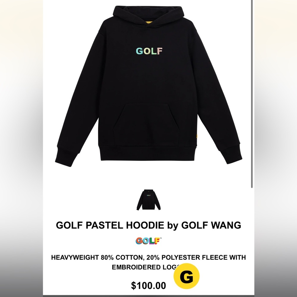 Golf pastel hoodie by GOLF WANG